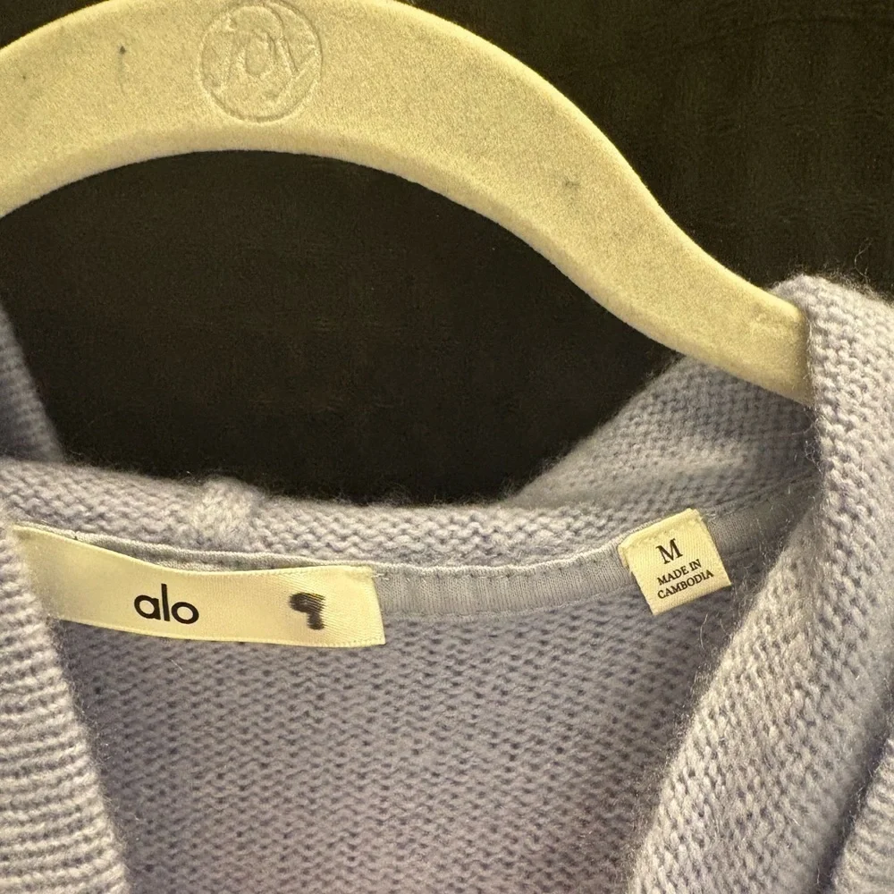 ALO Yoga Wool Cashmere New Class Hoodie Medium Limited: Winter Frost NWT - Picture 7 of 9